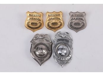 Grouping Obsolete Waterbury Conn. Police & Fire Badges