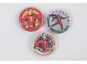 3 Captain Marvel Reproduction Pins