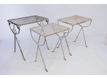 3 1960-70's Metal Table Set