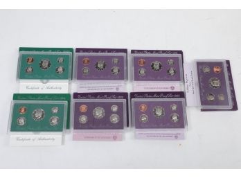 1989 Through 1995 Proof US Coin Sets