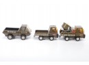 3pc Tonka And Buddy L Pressed Steel Army Trucks