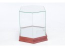 Steiner Signed Football Glass Display Case With Mirror Bottom