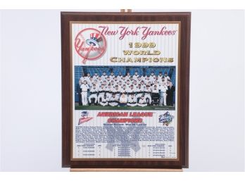 1999 New York World Series Champions Team Plaque - New In Box