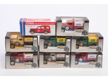 Lot Of 8 Die Cast Collector Coin Banks