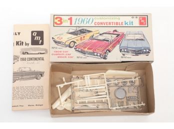 Vintage AMT Model Car Kit 1960 Continental Convertible Missing Car