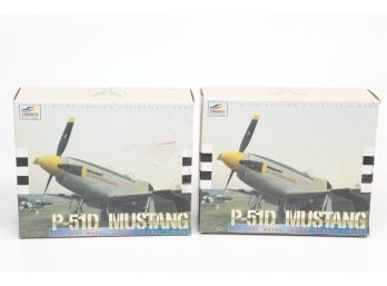 Pair Of Liberty P-51D Mustang Die Cast Metal Bank