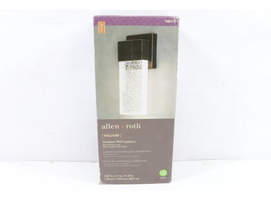 Allen  Roth Waldorf 11.25-in H Bronze Integrated Outdoor Wall Light