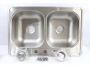 Glacier Bay All-in-One Drop-In Stainless Steel 33 In. 4-Hole Double Bowl Kitchen