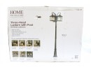 Home Decorators Collection Brimfield 3-Head Aged Iron Outdoor Post Light New