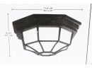 EHampton Bay 10.5 In Black LED Outdoor Ceiling Flush Mount W/ Frosted Glass Shade