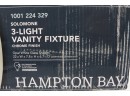 Hampton Bay Solomone 3-Light Polished Chrome Vanity Light With Opal Glass Shade
