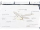 Hampton Bay North Pond 52 In. LED Outdoor Matte White Ceiling Fan With Light  New