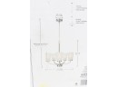 Hampton Bay Helena 5-Light Brushed Nickel Chandelier New In Box Frosted Glass