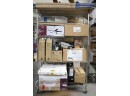 Huge Group Of As-Is Pumps, Faucets, Lights, Fans, Hanging Lights, Florescent Lights Etc. *Double Sided Cart*
