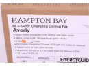 Hampton Bay Averly 52' Integr.LED Ceiling Fan Light Remote Control, White. 542