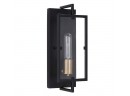 Home Decorators - Kenton 1 Light Matte Black  With Old Satin Brass Accent Clear Glass