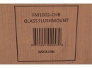 Elegant Designs FM1002-CHR Ceiling Glacier Petal 2 Light Glass Flushmount