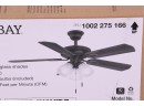 42 Inch LED Indoor Oil-Rubbed Bronze Ceiling Fan With Light Kit Frosted Glass
