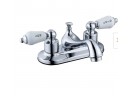 Glacier Bay 102856 Teapot 4' Centerset 2 Handle Bath Faucet Chrome & White