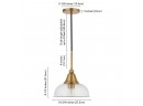 Magnolia 1- Light Brass Single Pendant With Seeded Glass Shade By Meyer&Cross New