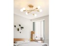 Dellemade Modern Sputnik Chandelier, 6-Light Ceiling Light For Bedroom,Dining