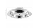 JONATHAN Y 18' Glam Integrated Iron/Crystal LED Flush Mount, Chrome/Clear New