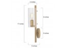 2 Uolfin A03858 Loe 1-Light Gold Wall Sconce Vanity Light With Seeded Glass Shade