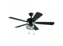 Home Decorators Ellard 52 In. LED Indoor Matte Black Ceiling Fan W/ Light New