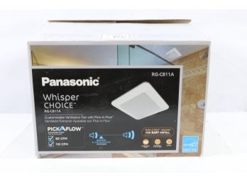 Panasonic Whisper Choice DC Pick-A-Flow 80/110 CFM Ceiling Bathroom Exhaust Fan