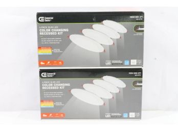 2 Commercial Electric Ultra Slim 6' Color Selectable Recessed LED Kit 4-pk New
