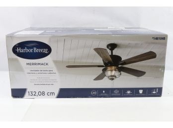 Harbor Breeze Merrimack II 52-in Bronze LED Indoor/Outdoor Downrod/Flush Mount