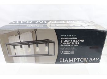 HAMPTON BAY Black Island Hanging Chandelier For Kitchen New