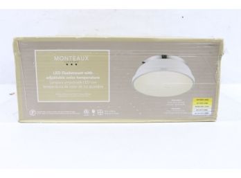 Monteaux Light 14' White & Chrome Color Temperature LED Dimmable Ceiling Light New