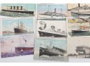 Lot Ship Boat Related Postcards Several RPPC