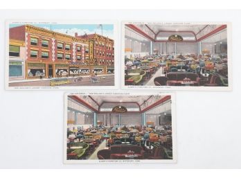 3 Albert's Furniture Company Waterbury, Conn. Postcards