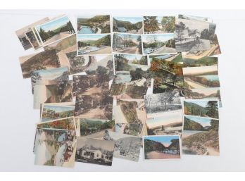 Lot 'All Roads Lead To' Waterbury, Conn. Postcards