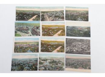 Grouping Waterbury, Conn. 'Birds Eye Views' Postcards