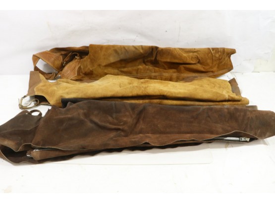 Three Pairs Of Vintage Leather Chaps