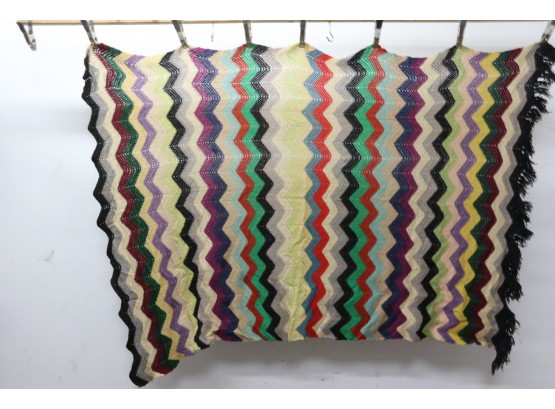 Vintage Hand Crochet Blanket 1960s Good Pattern
