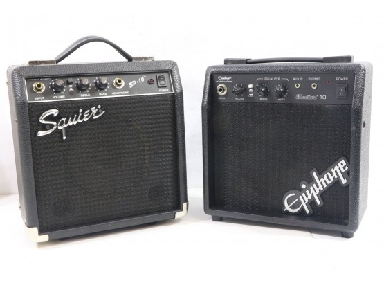 Pair Of Guitar Amplifiers Squire & Epiphone