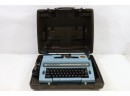 Vintage Blue Smith Corona Sterling Cartridge Model 3L Electric Typewriter & Case