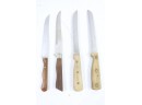 Group Of Vintage Wood Handled Kitchen Knives And Ice Pick