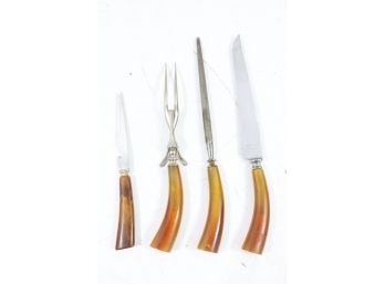 Vintage Universal Cutlery Bakelite Handled Carving Set