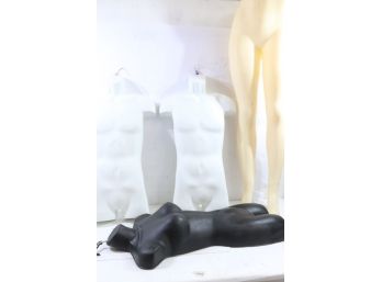Group Of Mannequin 3 Hanging Body's And 1 Leg