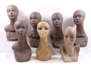 Group Of 7 Mannequin Heads