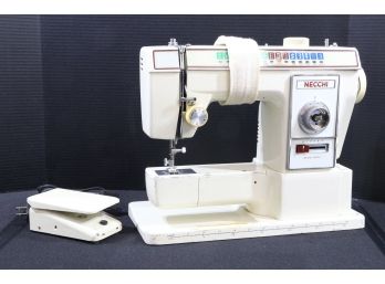 Vintage Industrial Necchi 549 Sewing Machine With Pedal
