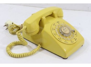 Vintage Yellow Bell Systems Rotary Dial Phone 1970 Model 500