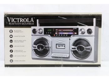 Victrola Retro Bluetooth Boombox With Cassette Player And AM/FM Radio New