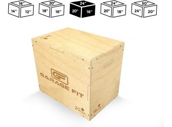 Garage Fit Wood Plyo Box Essential For Plyometrics Training 20'x 24' X 18 New