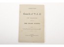RARE 1867 Constitution Of Councils Of P.L.L. Of Maine Adoped By The Grand Council